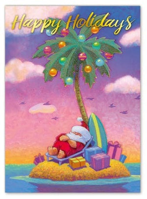 Christmas Cards Box - Santa’s Island Getaway