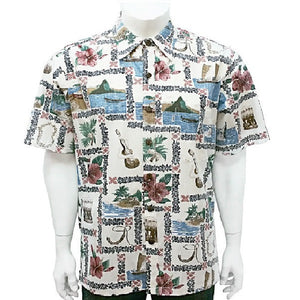 Square Lei Reverse Print Aloha Shirt H73830