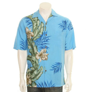Orchid Panel Men's Aloha Shirt