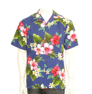 Hibiscus Plumeria  Aloha Shirt