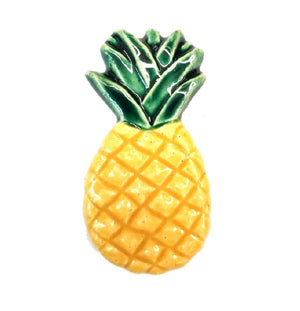 Raku Golden Pineapple Magnet
