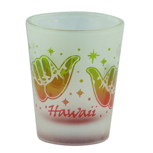 Etched Frosted Shot Glass - Hang Loose Hawaii - 25055