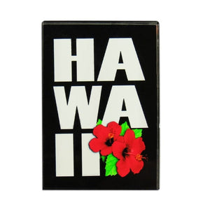 Aloha Glass Magnet  - Hawaii Hibiscus