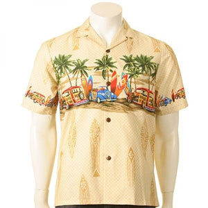 Men's Woody Chestband Hawaiian Shirt