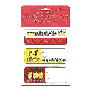 MELE PINEAPPLE PARADE 12 PACK ADHESIVE GIFT TAG - 82128