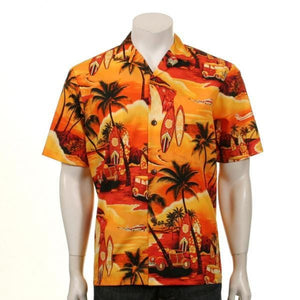 Waikiki Woody Aloha Shirt - Yellow