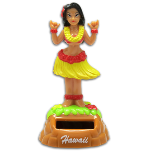 Hula Girl Shaka Wahine- Solar Hula Doll