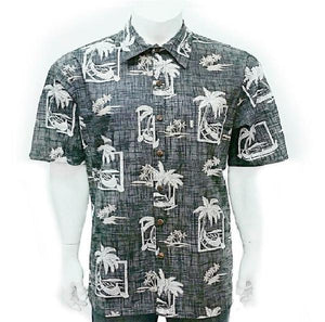 Men's Palm Canoe Reverse Print Aloha Shirt H73870