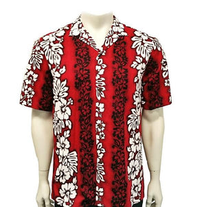 Hibiscus Pareo Panel Aloha Shirt