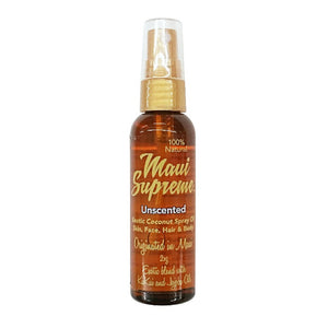 Maui Supreme Natural Exotic Coconut Skin, Face, Hair & Body Oil - Unscented