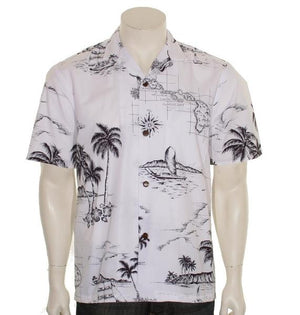 Map of Hawaii Aloha Shirt
