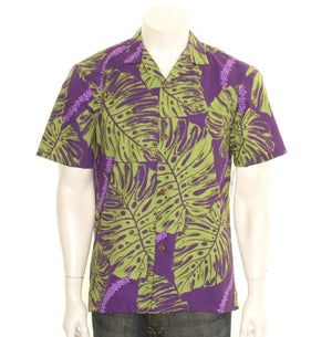 Monstera Leaf Print Aloha Shirt