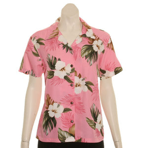 Hibiscus Floral Rayon Camp Blouse