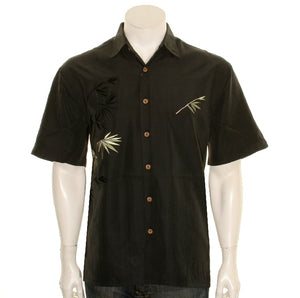 Bamboo Cay "Flying Bamboo Black" - Men's Aloha Shirt (WB 2006D)