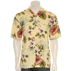 Yellow  Floral Aloha Shirt (10104-TEH210)