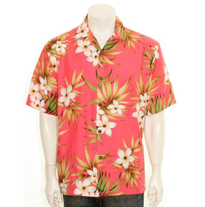 Rose Floral Rayon Aloha Shirt(10104-TV018)