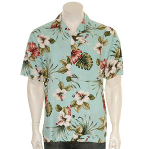 Mint   Floral Aloha Shirt (10104-TEH210)
