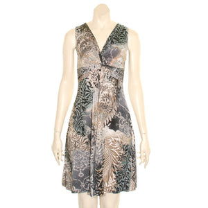 Summer's Fashion Sleeveless Short Printed Dress PRS-3207