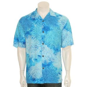 Hilo Hattie Coral Print Men's Aloha Shirt