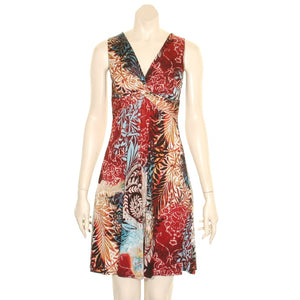 Summer's Fashion Sleeveless Short Printed Dress PRS-3207