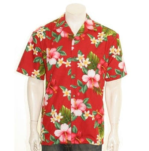 Hibiscus Plumeria  Aloha Shirt