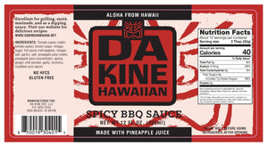 DA KINE HAWAIIAN BBQ SAUCE - SPICY