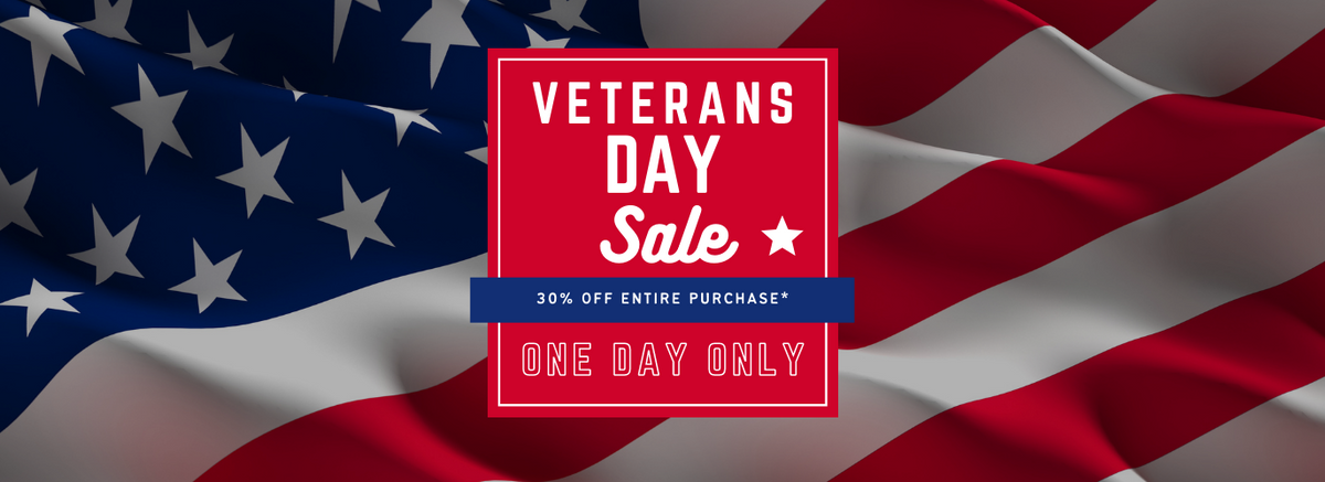 25% OFF For Veteran's Day