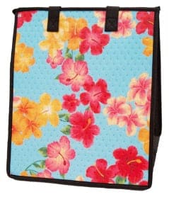 Hibiscus Lei Sky Insulated Hot/Cold Reusable Bag ~ Large