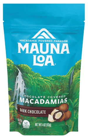 DARK CHOCOLATE COVERED MACADAMIA NUT BAG - 4OZ