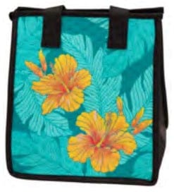 Optimist Teal Petite Hawaiian Insulated Hot/Cold Reusable Bag