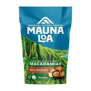 MILK CHOCOLATE COVERED MACADAMIA NUT BAG - 8OZ