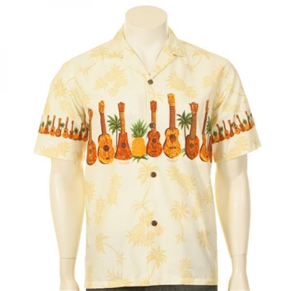 Men's Ukulele Chestband Hawaiian Shirt