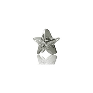 Sterling Silver Hawaiian Rhodium Starfish Bead