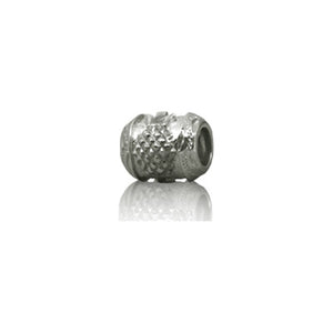 Sterling Silver Hawaiian Rhodium Pineapple Bead