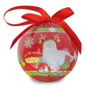 FESTIVE FRIENDS GLOSSY PAPER BALL ORNAMENT - 15218