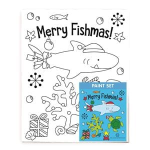 MERRY FISHMAS HOLIDAY CANVAS ART - 18620