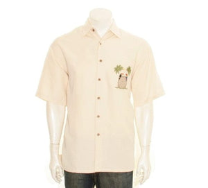 Bamboo Cay ALWAYS PINACLOCK CREAM - Men's Aloha Shirt (WB 300)