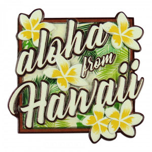 Aloha Plumeria Poly Resin Magnet