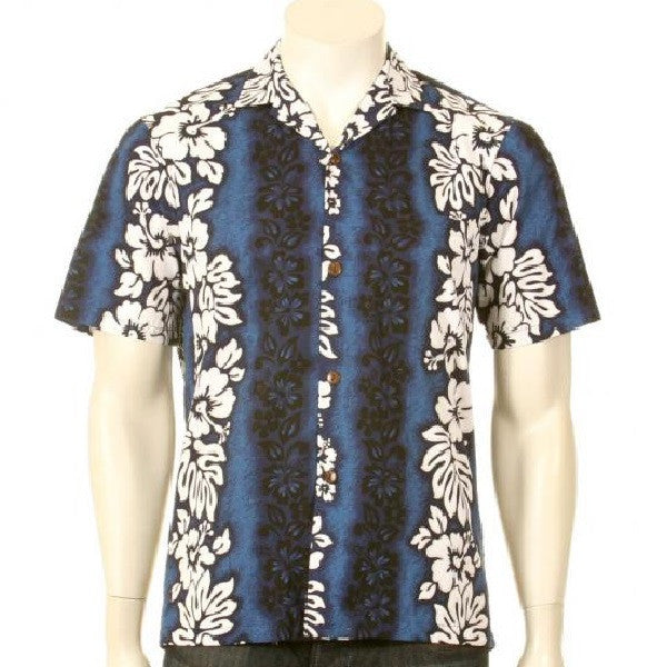 Hibiscus Pareo Panel Aloha Shirt