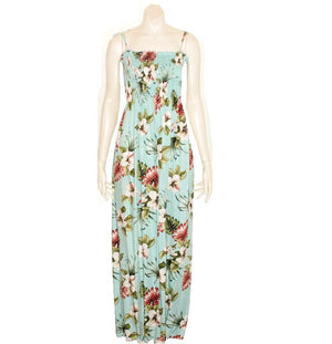 Hawaiian Floral Long Smock Dress TEH210