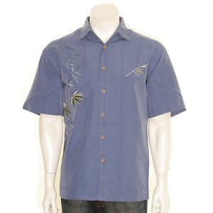 Bamboo Cay "Flying Bamboo Infra Blue" - Men's Aloha Shirt (WB 2006D)