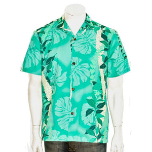 Maile Monstera Panel Aloha Shirt