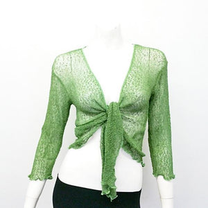 Mesh Knit Cardigan Top