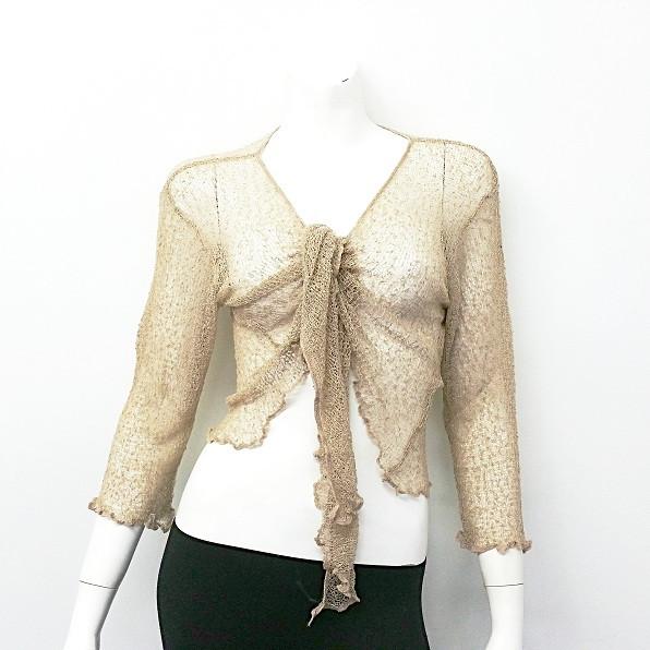 Mesh Knit Cardigan Top