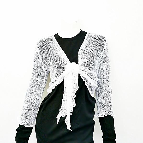 Mesh Knit Cardigan Top