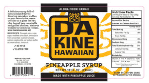 DA KINE HAWAIIAN PINEAPPLE SYRUP